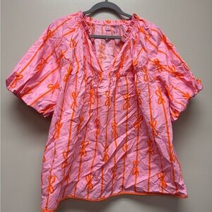 Pink and Orange Women's Top
